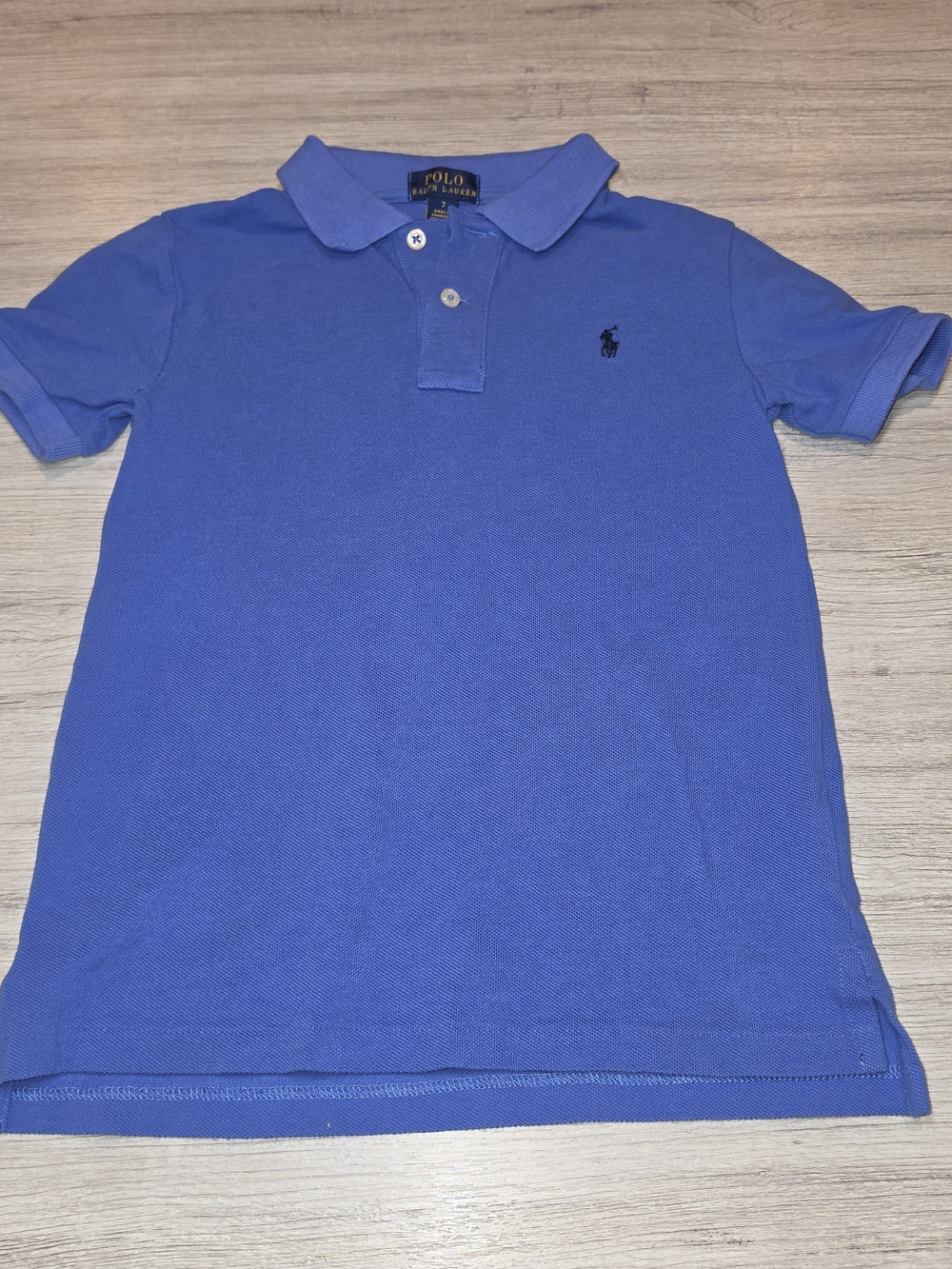 Polo Ralph Lauren Short Sleeve Polo Shirt Youth Blue Boys Size 7
